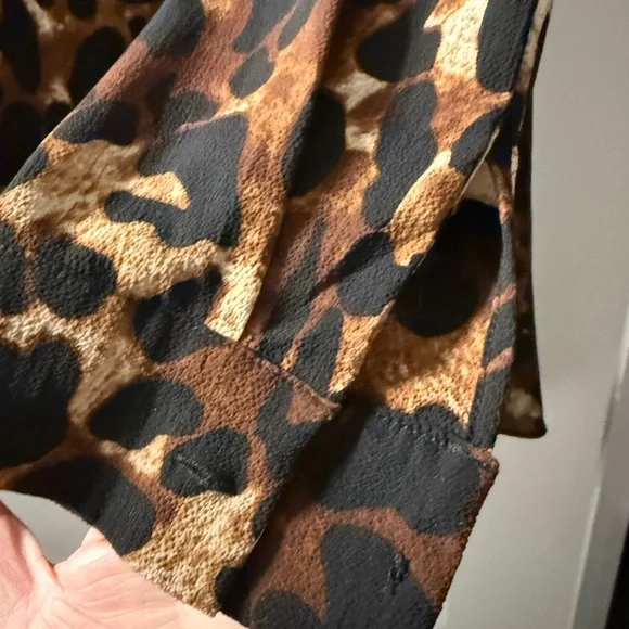 Rafaella Brown and Black Animal Print Blouse - Picture 6 of 9